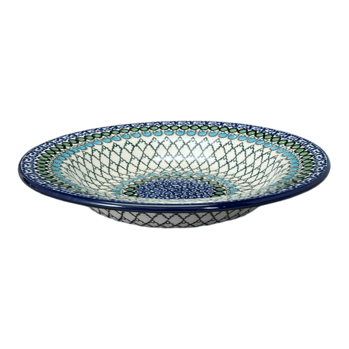 Plate, Round, Soup Plate, 9.25" in "Mediterranean Waves" by Ceramika Artystyczna | A014-U72