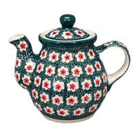 A picture of a Polish Pottery CA 10 oz. Individual Teapot (Riot Daffodils) | A020-1174Q as shown at PolishPotteryOutlet.com/products/c-a-10-oz-individual-teapot-riot-daffodils-a020-1174q
