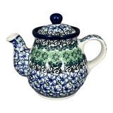 Teapot, 10 oz Individual in "Ring of Green" by Ceramika Artystyczna | A020-1479X