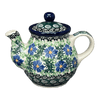 Polish Pottery C.A. 10 oz. Individual Teapot (Clematis ) | A020-1538X at PolishPotteryOutlet.com
