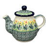Polish Pottery CA 10 oz. Individual Teapot (Daffodils in Bloom) | A020-2122X at PolishPotteryOutlet.com