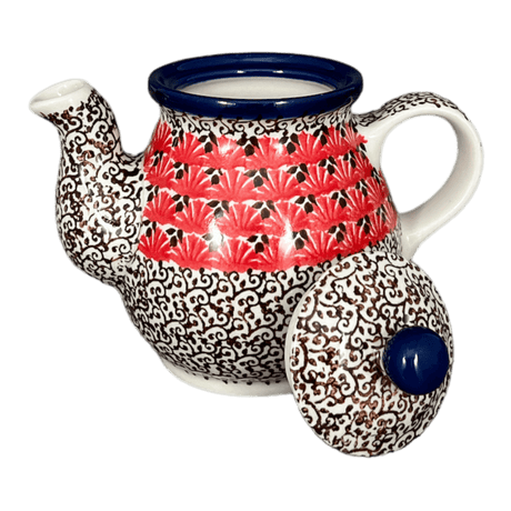 Teapot, 10 oz Individual in "Coral Fans" by Ceramika Artystyczna | A020-2199X