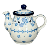 Teapot, 10 oz Individual in "Pansy Blues" by Ceramika Artystyczna | A020-2346X