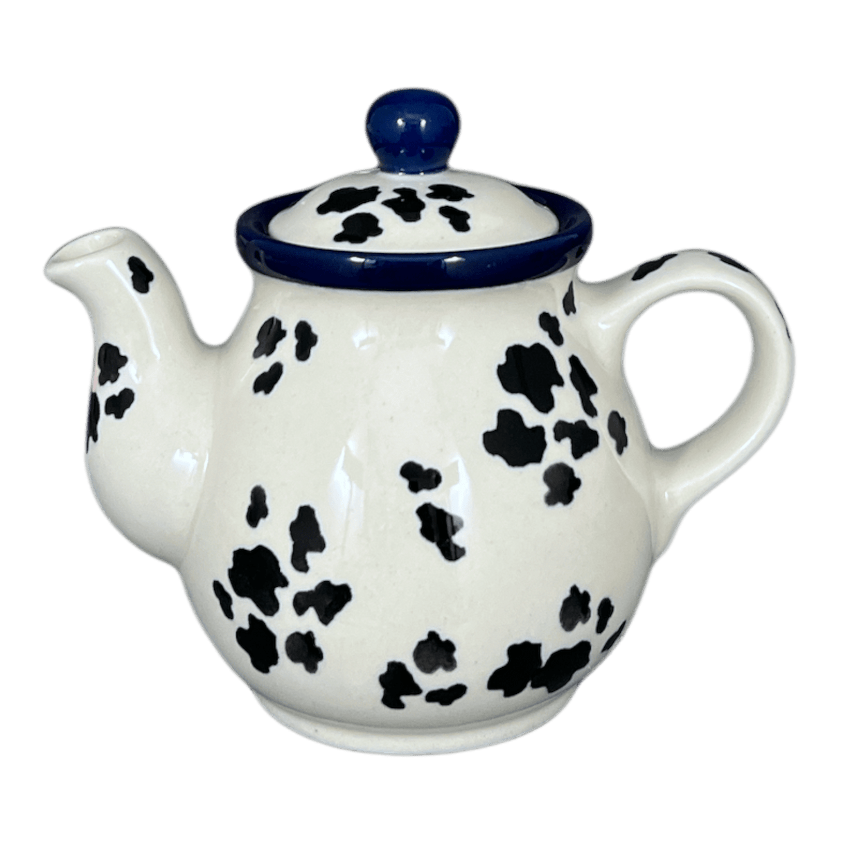 Teapot, 10 oz Individual in "Cowabunga - Blue Rim" by Ceramika Artystyczna | A020-2417X