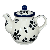 Teapot, 10 oz Individual in "Cowabunga - Blue Rim" by Ceramika Artystyczna | A020-2417X