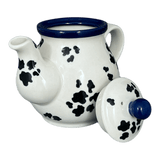 Teapot, 10 oz Individual in "Cowabunga - Blue Rim" by Ceramika Artystyczna | A020-2417X