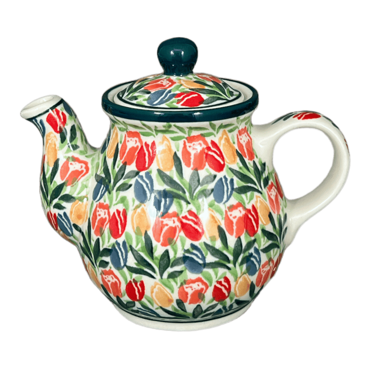 Teapot, 10 oz Individual in "Tulip Burst" by Ceramika Artystyczna | A020-U4226