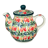 Teapot, 10 oz Individual in "Tulip Burst" by Ceramika Artystyczna | A020-U4226