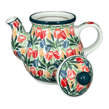 Teapot, 10 oz Individual in "Tulip Burst" by Ceramika Artystyczna | A020-U4226