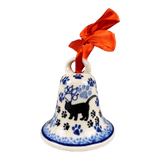 Ornament, Bell, 3" in "Cat Tracks" by Ceramika Artystyczna | A029-1771