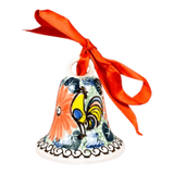 Ornament, Bell, 3" in "Regal Roosters" by Ceramika Artystyczna | A029-U2617