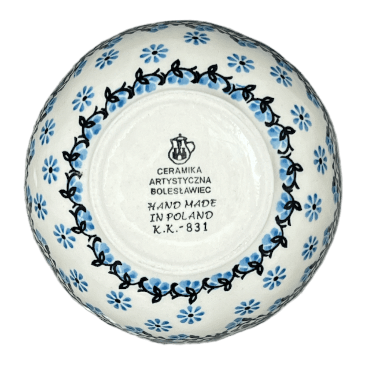 Baker, Apple, 4.25" in "Sweet Blue Flowers" by Ceramika Artystyczna | A034-1827X