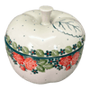 Polish Pottery CA Large Apple Baker (Classic Rose) | A034-2120Q at PolishPotteryOutlet.com
