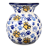 Vase, Round, 4" in "Paw Prints" by Ceramika Artystyczna | A048-1770X