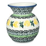 Vase, Tall, 4" in "Lemons and Leaves" by Ceramika Artystyczna | A048-2749X