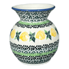 Polish Pottery Vase, Tall, 4" in "Lemons and Leaves" by Ceramika Artystyczna | A048-2749X at PolishPotteryOutlet.com