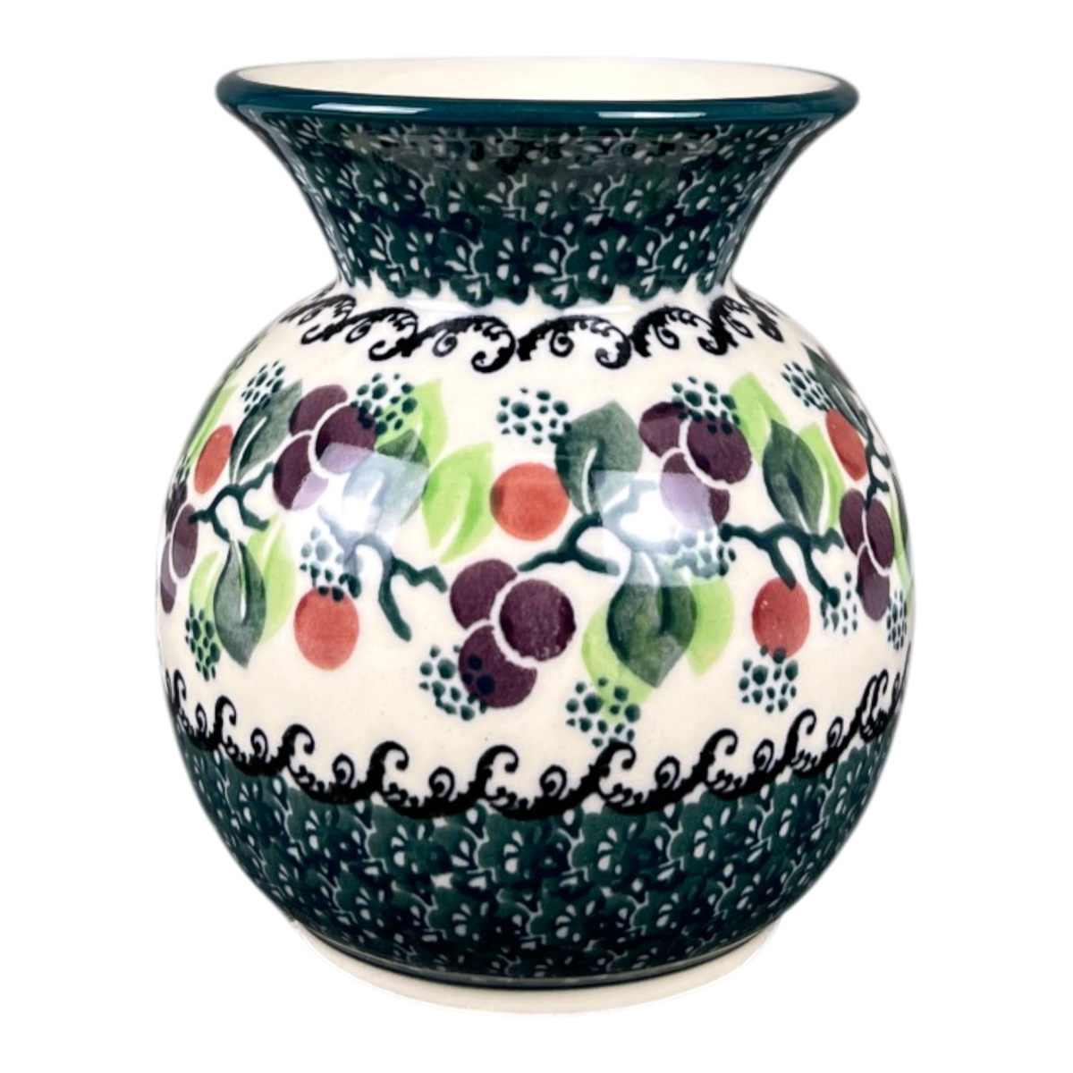 Vase, Round, 4" in "Sugar Plums" by Ceramika Artystyczna | A048-2838Q