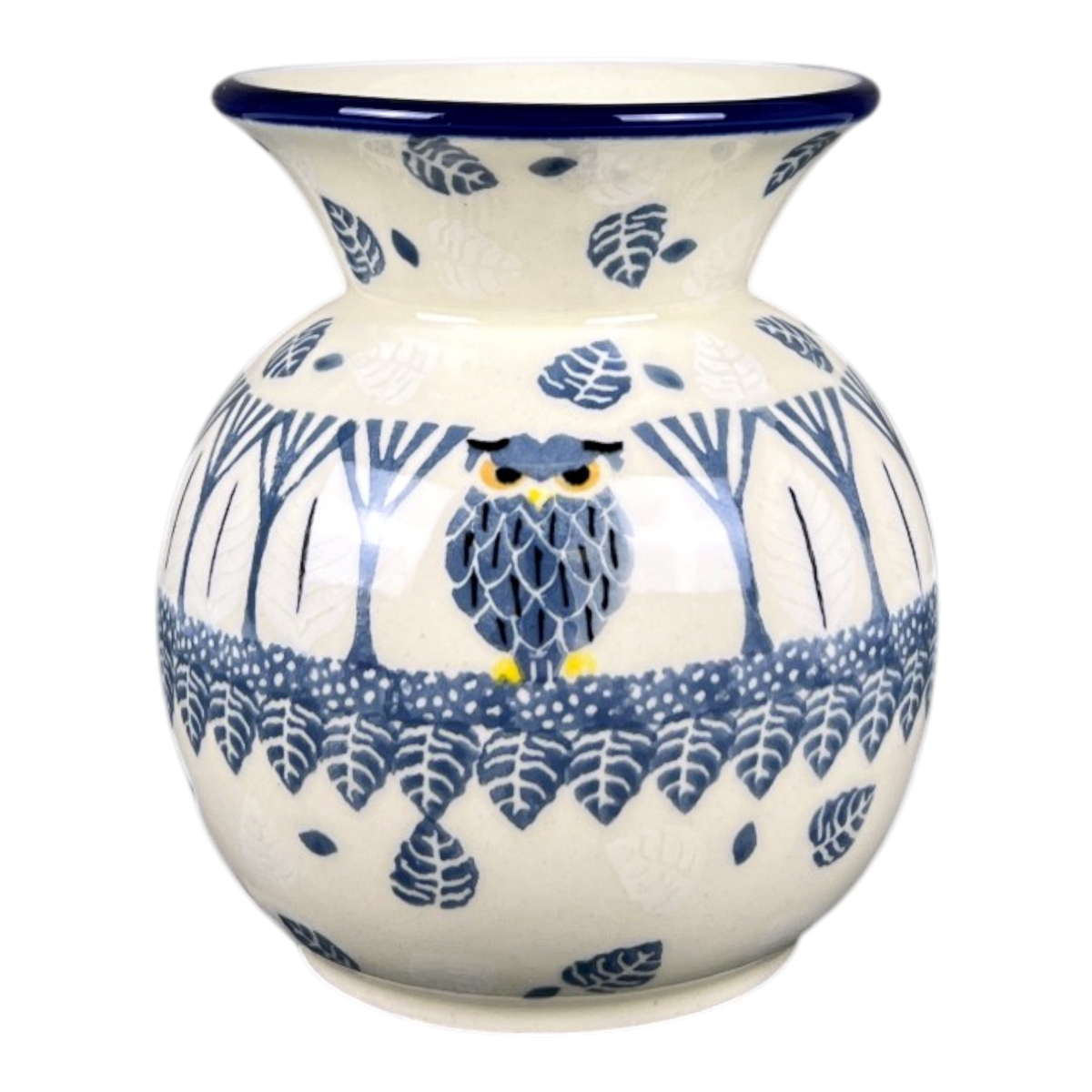 Vase, Round, 4" in "Lone Owl" by Ceramika Artystyczna | A048-3326X