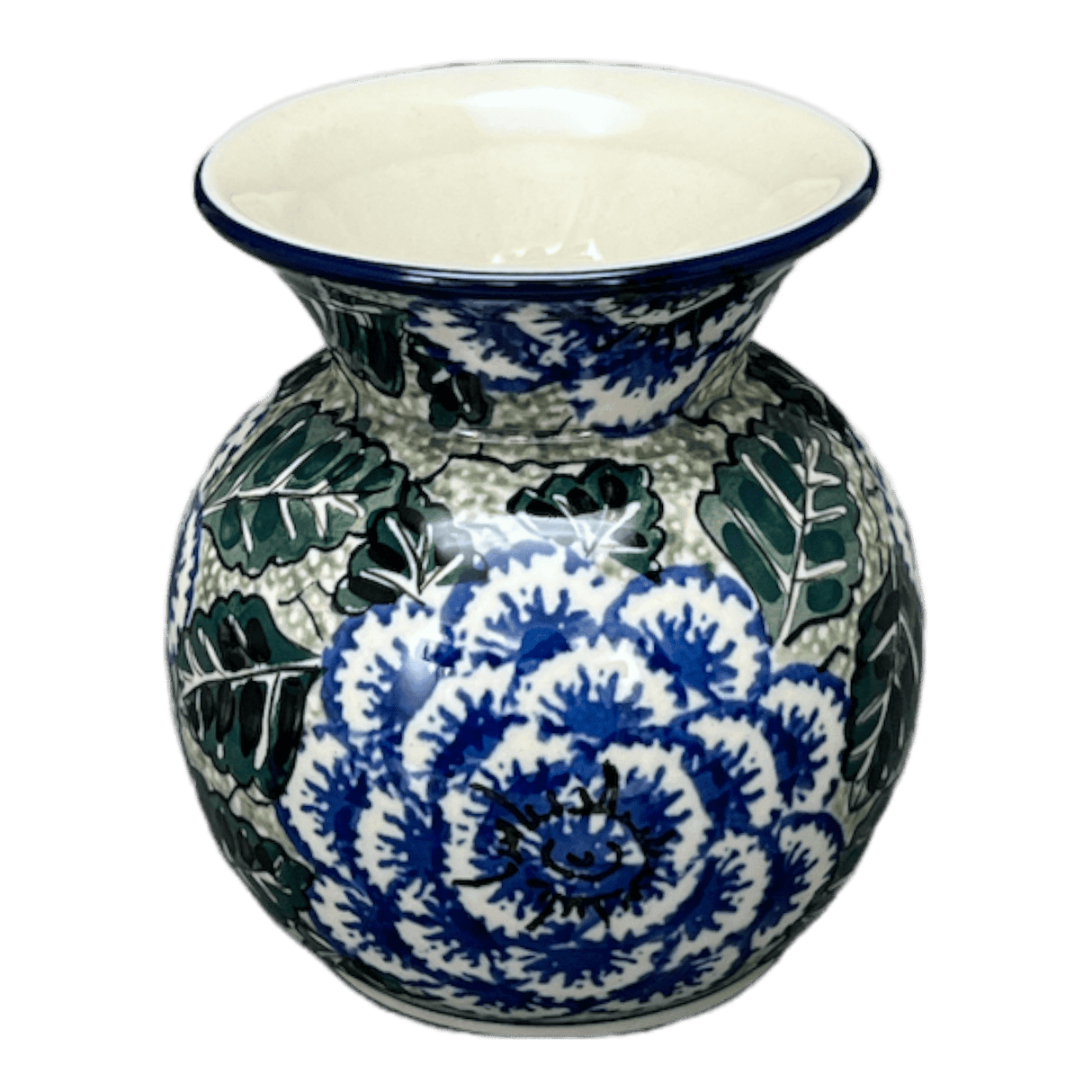 Vase, Tall, 4" in "Blue Dahlia" by Ceramika Artystyczna | A048-U1473