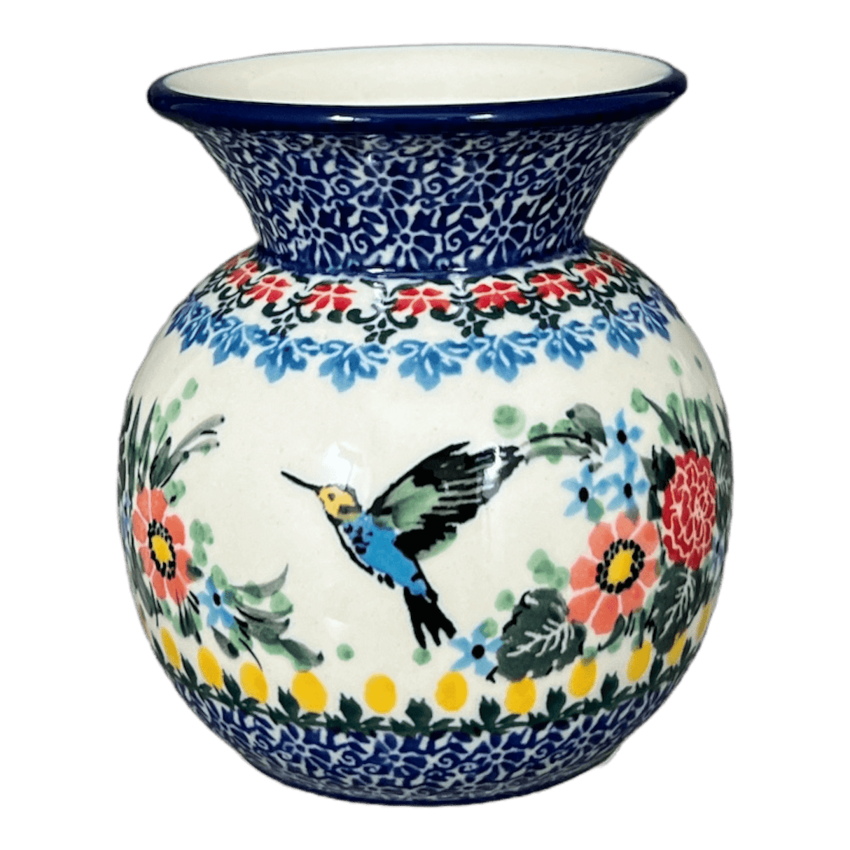 Vase, Tall, 4" in "Hummingbird Bouquet" by Ceramika Artystyczna | A048-U3357