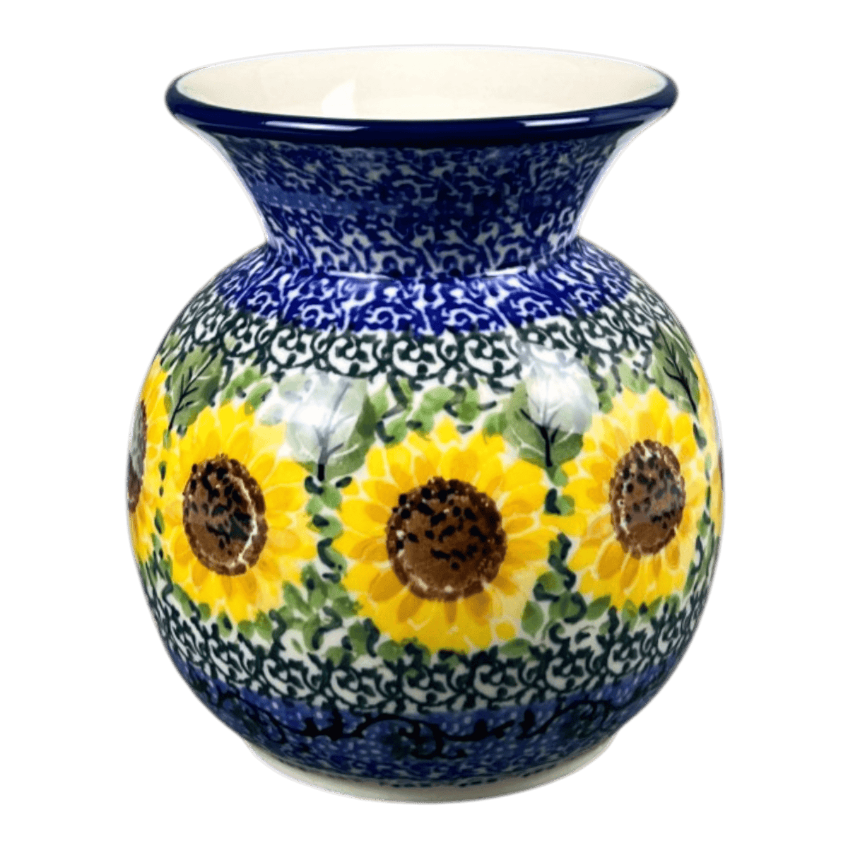 Vase, Round, 4" in "Sunflowers" by Ceramika Artystyczna | A048-U4739