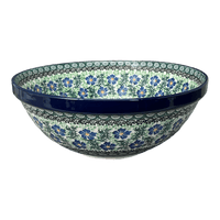 A picture of a Polish Pottery CA 11" Serving Bowl (Clematis) | A055-1538X as shown at PolishPotteryOutlet.com/products/11-serving-bowl-clematis-a055-1538x