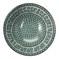 A picture of a Polish Pottery CA 11" Serving Bowl (Clematis) | A055-1538X as shown at PolishPotteryOutlet.com/products/11-serving-bowl-clematis-a055-1538x