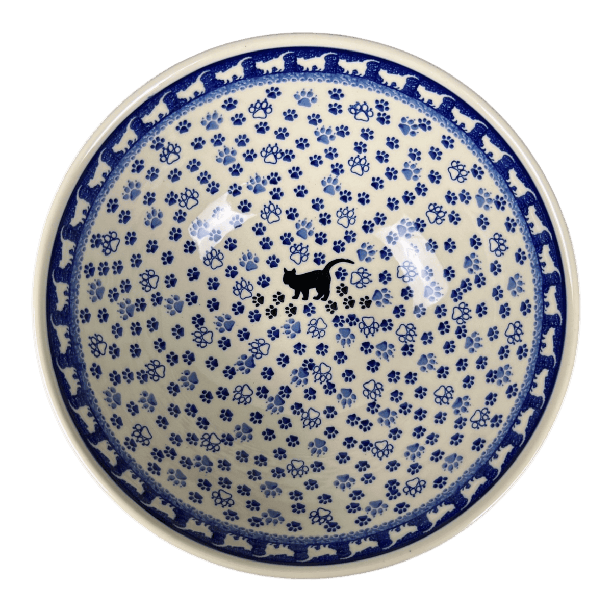 Bowl, Round, 11" in "Cat Tracks" by Ceramika Artystyczna | A055-1771
