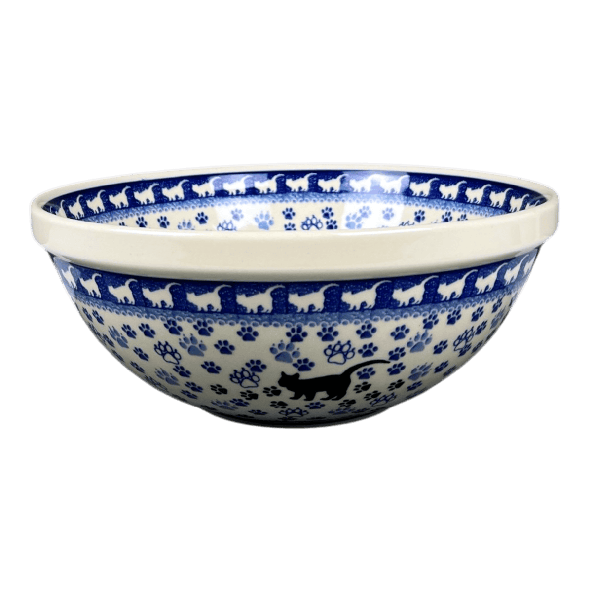 Bowl, Round, 11" in "Cat Tracks" by Ceramika Artystyczna | A055-1771