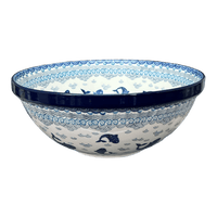 A picture of a Polish Pottery CA 11" Serving Bowl (Koi Pond) | A055-2372X as shown at PolishPotteryOutlet.com/products/11-serving-bowl-koi-pond-a055-2372x