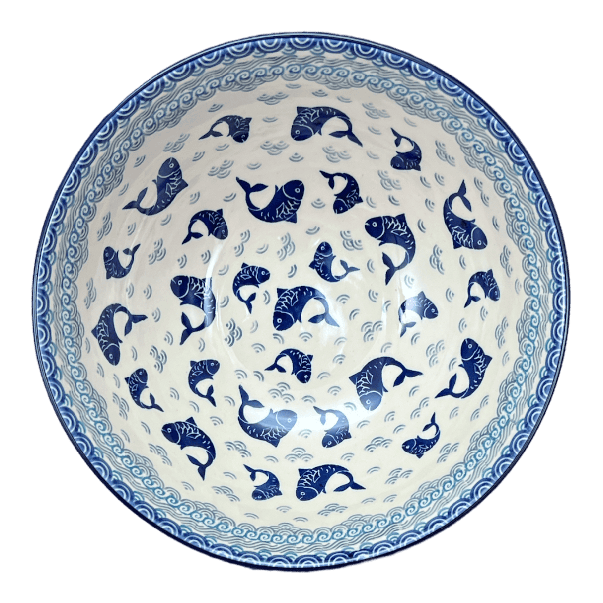 Bowl, Round, 11" in "Koi Pond" by Ceramika Artystyczna | A055-2372X