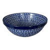Polish Pottery CA 11" Serving Bowl (Wavy Blues) | A055-905X at PolishPotteryOutlet.com