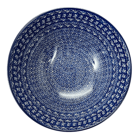 Polish Pottery CA 11" Serving Bowl (Wavy Blues) | A055-905X Additional Image at PolishPotteryOutlet.com