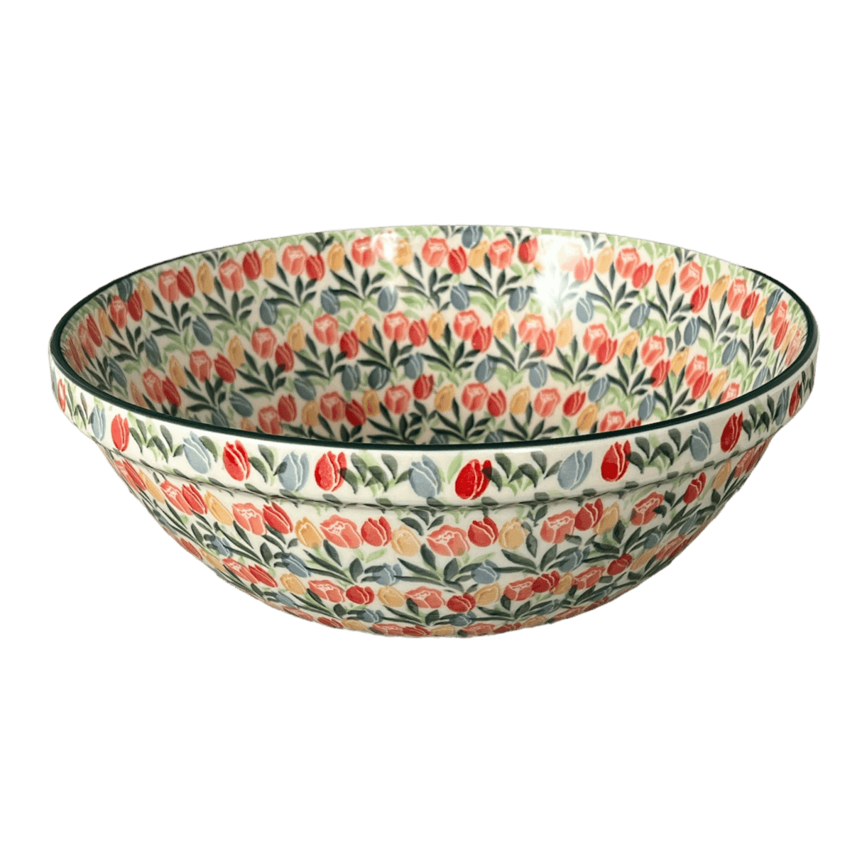 Bowl, Round, 11" in "Tulip Burst" by Ceramika Artystyczna | A055-U4226