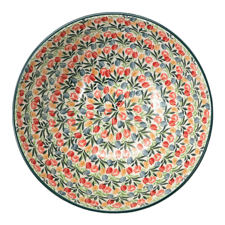 Bowl, Round, 11" in "Tulip Burst" by Ceramika Artystyczna | A055-U4226