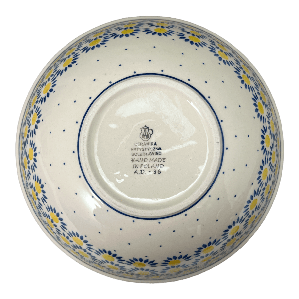 Bowl, Round, Kitchen, 9" in "Sunny Circle" by Ceramika Artystyczna | A056-0215