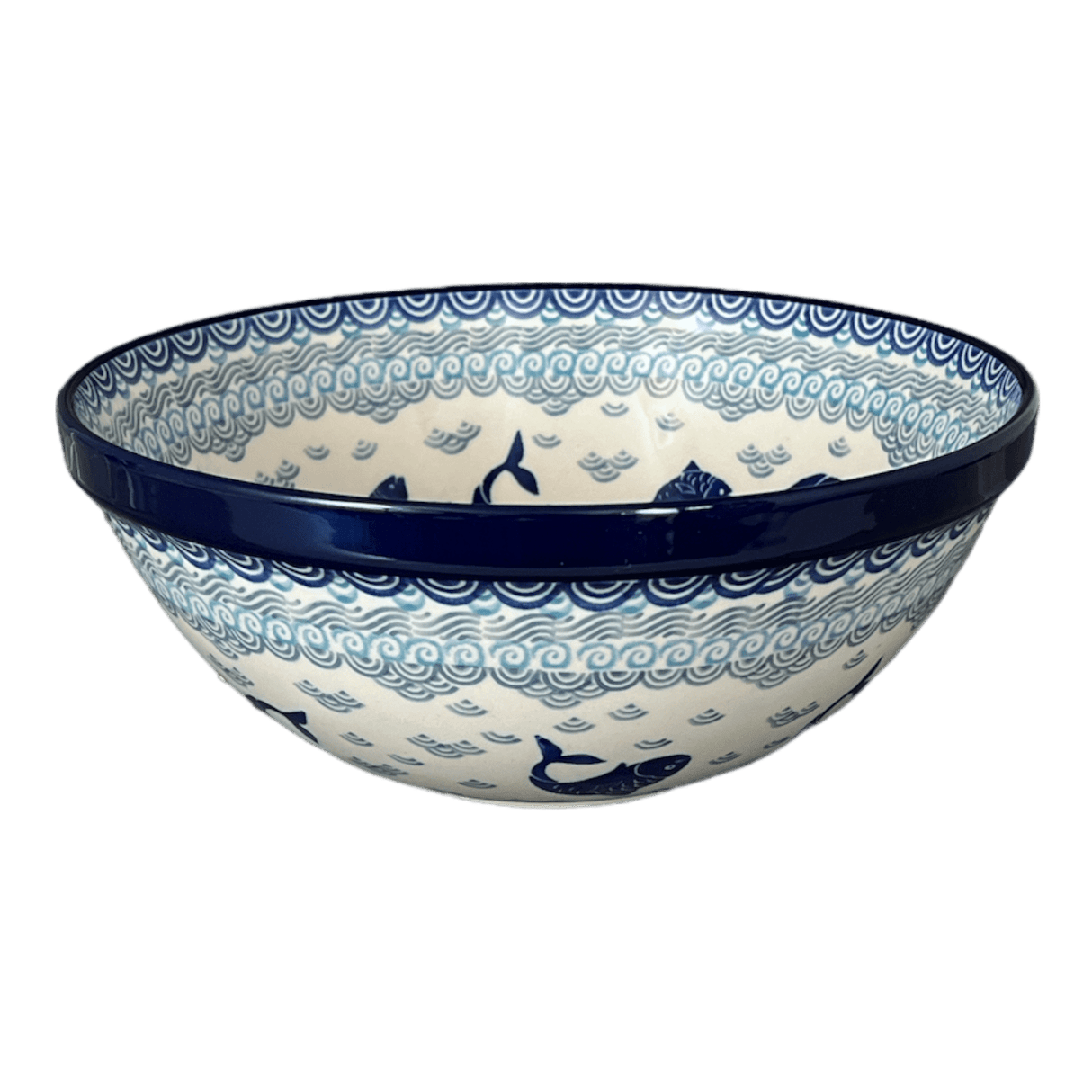 Bowl, Round, Kitchen, 9" in "Koi Pond" by Ceramika Artystyczna | A056-2372X