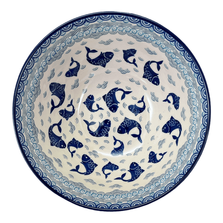 Bowl, Round, Kitchen, 9" in "Koi Pond" by Ceramika Artystyczna | A056-2372X