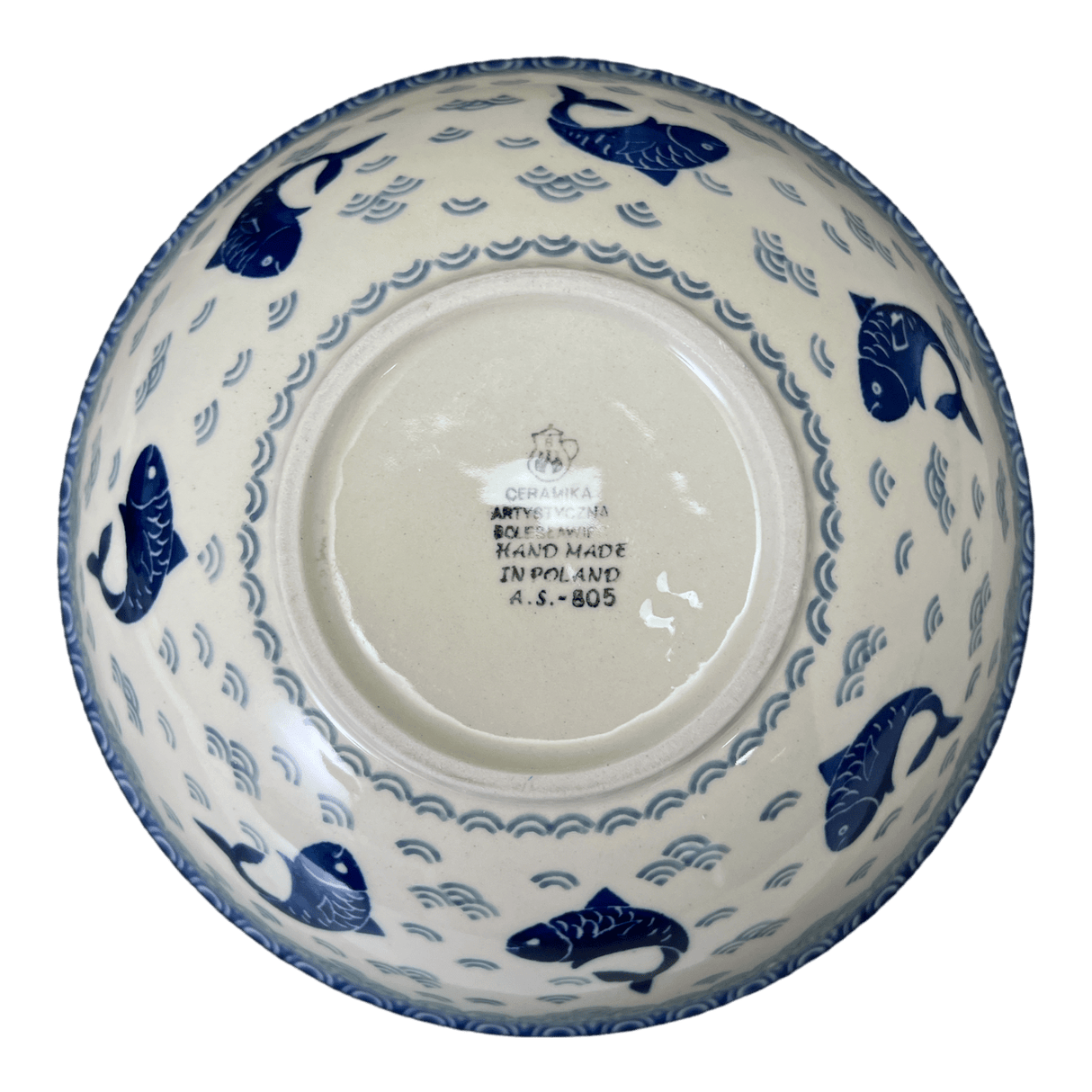 Bowl, Round, Kitchen, 9" in "Koi Pond" by Ceramika Artystyczna | A056-2372X