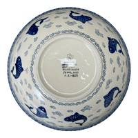 A picture of a Polish Pottery C.A. 9" Kitchen Bowl (Koi Pond) | A056-2372X as shown at PolishPotteryOutlet.com/products/9-kitchen-bowl-koi-pond-a056-2372x