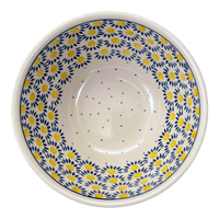 A picture of a Polish Pottery CA 7.75" Kitchen Bowl (Sunny Circle) | A057-0215 as shown at PolishPotteryOutlet.com/products/7-75-kitchen-bowl-sunny-circle-a057-0215