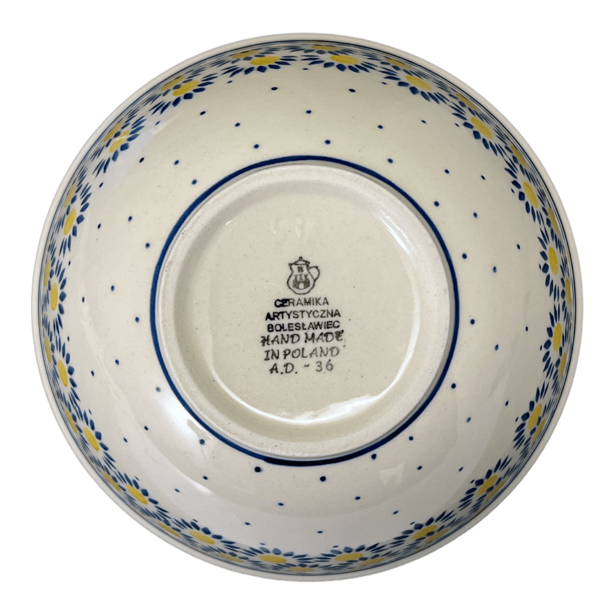 Bowl, Round, Kitchen, 7.75" in "Sunny Circle" by Ceramika Artystyczna | A057-0215