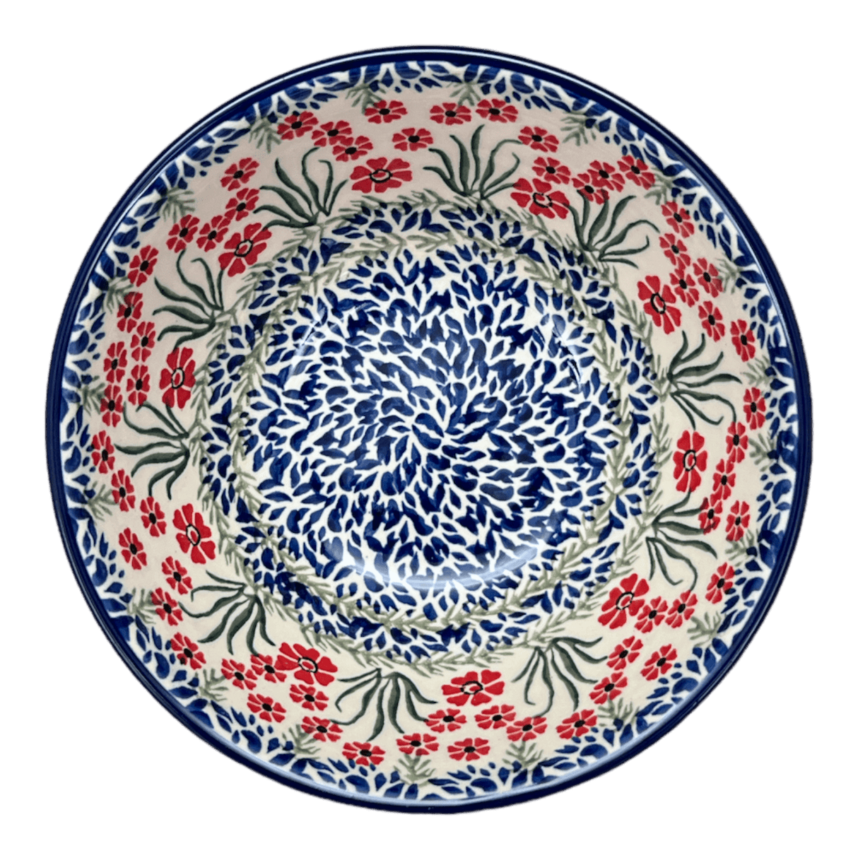 Bowl, Round, Kitchen, 7.75" in "Red Aster" by Ceramika Artystyczna | A057-1435X