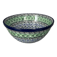 A picture of a Polish Pottery CA 7.75" Kitchen Bowl (Ring of Green) | A057-1479X as shown at PolishPotteryOutlet.com/products/7-75-kitchen-bowl-ring-of-green-a057-1479x