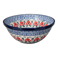 A picture of a Polish Pottery CA 7.75" Kitchen Bowl (Rosie's Garden) | A057-1490X as shown at PolishPotteryOutlet.com/products/7-75-kitchen-bowl-rosies-garden-a057-1490x