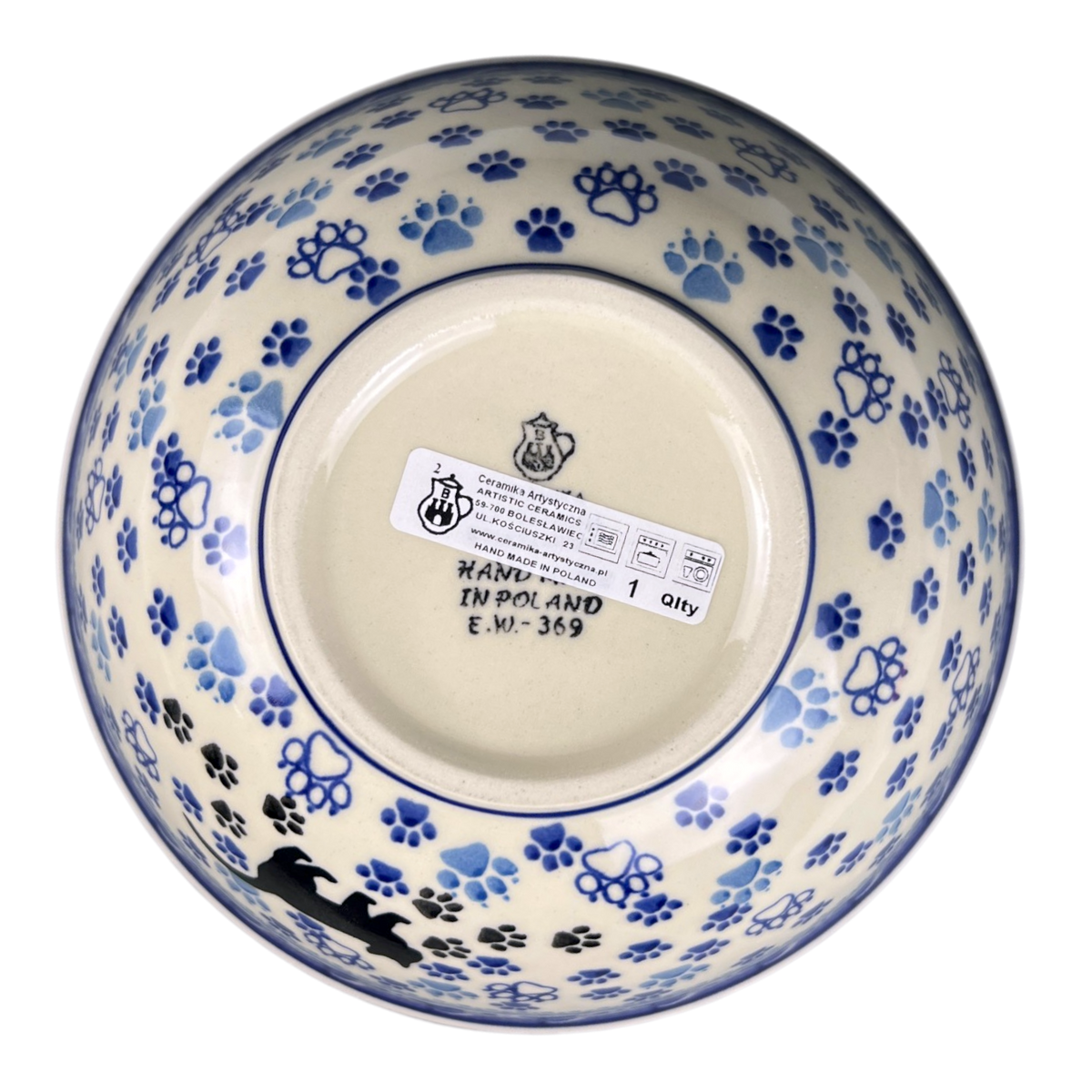 Bowl, Round, Kitchen, 7.75" in "Cat Tracks" by Ceramika Artystyczna | A057-1771
