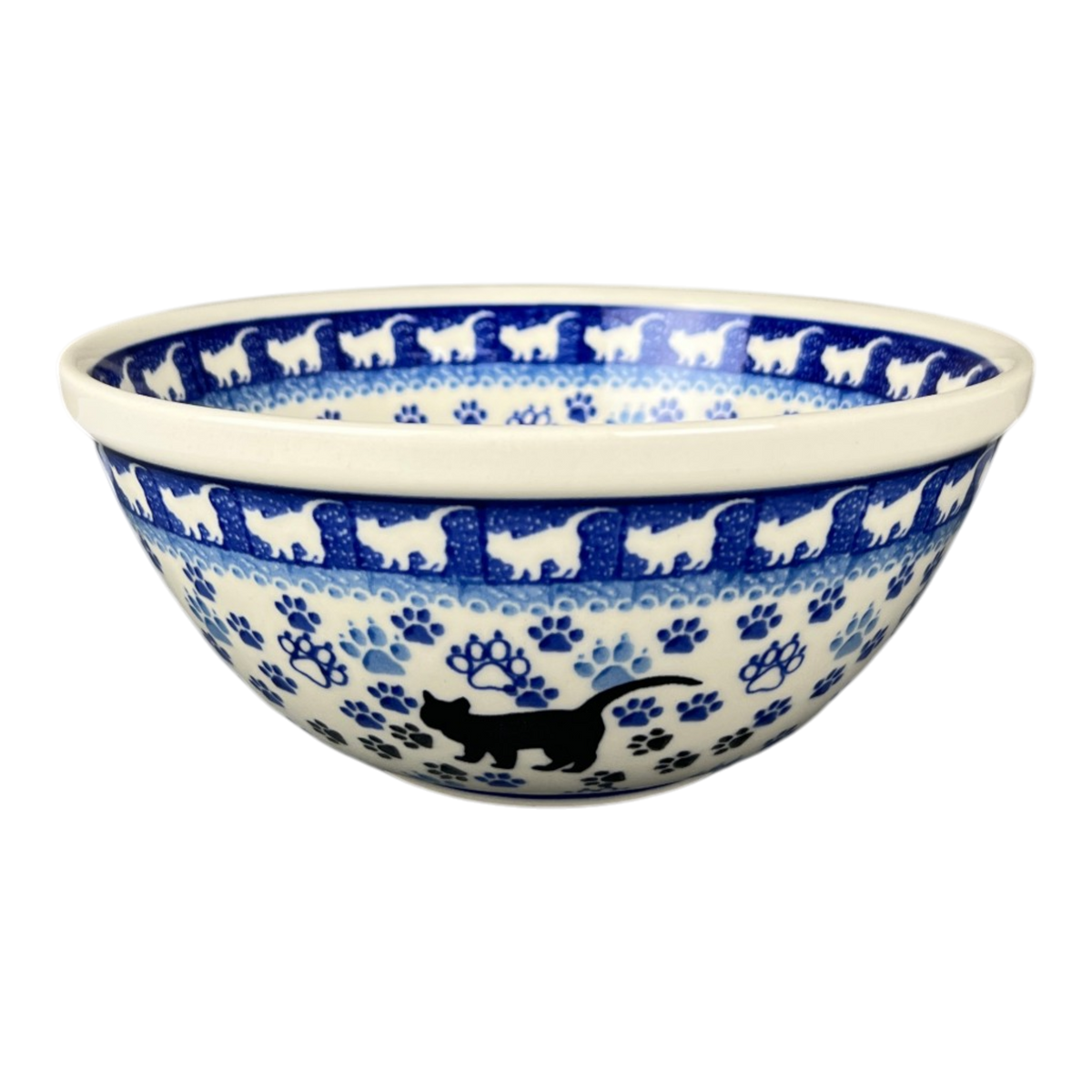 Bowl, Round, Kitchen, 7.75" in "Cat Tracks" by Ceramika Artystyczna | A057-1771