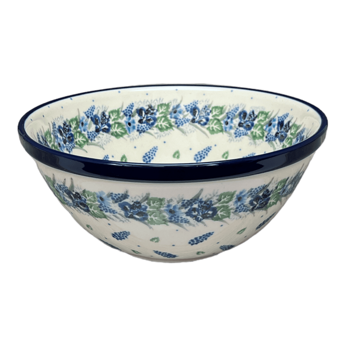 Bowl, Round, Kitchen, 7.75" in "Hyacinth in the Wind" by Ceramika Artystyczna | A057-2037X