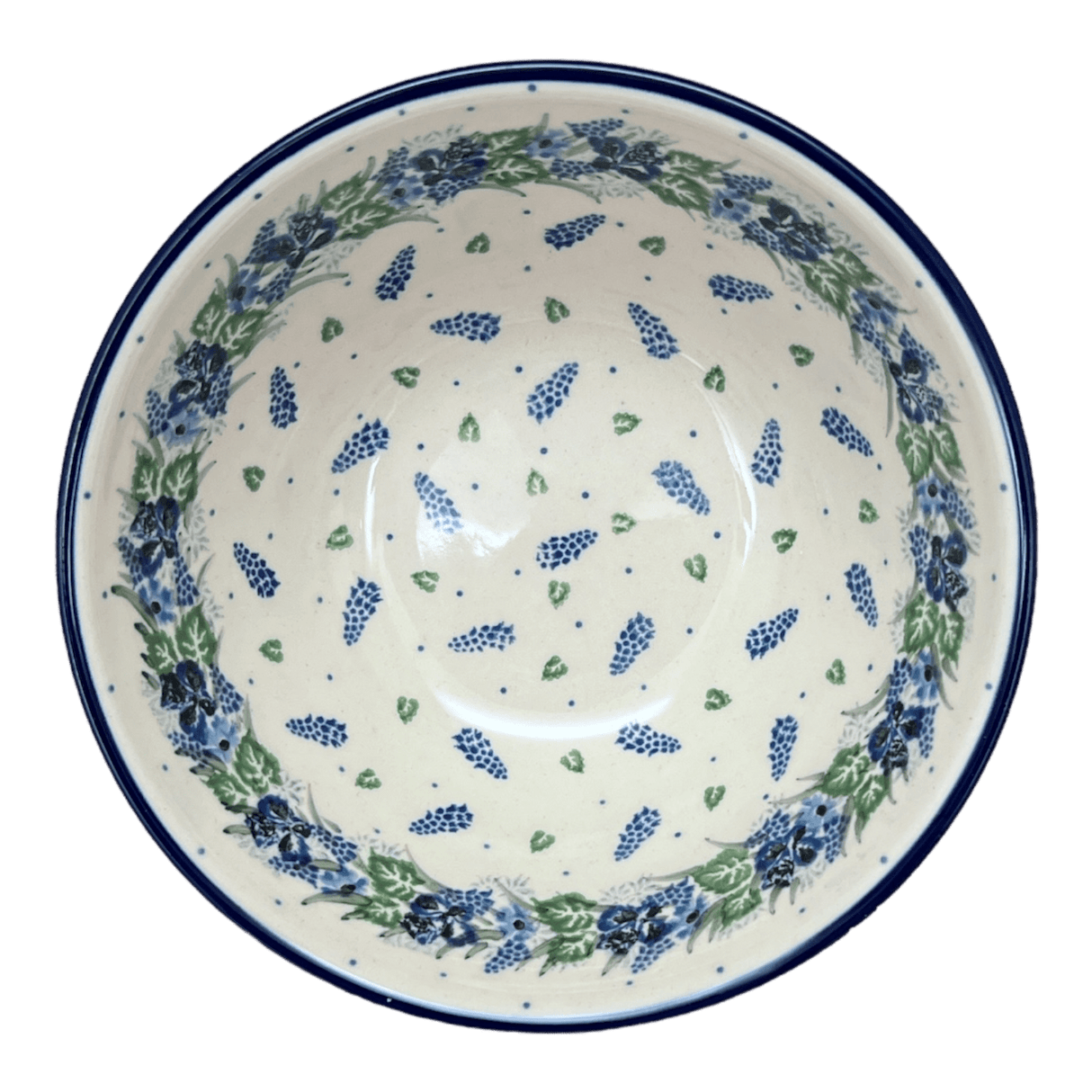 Bowl, Round, Kitchen, 7.75" in "Hyacinth in the Wind" by Ceramika Artystyczna | A057-2037X