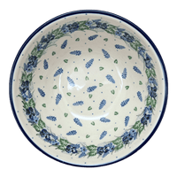 A picture of a Polish Pottery CA 6.75" Kitchen Bowl (Hyacinth in the Wind) | A058-2037X as shown at PolishPotteryOutlet.com/products/6-75-bowl-hyacinth-in-the-wind-a058-2037x